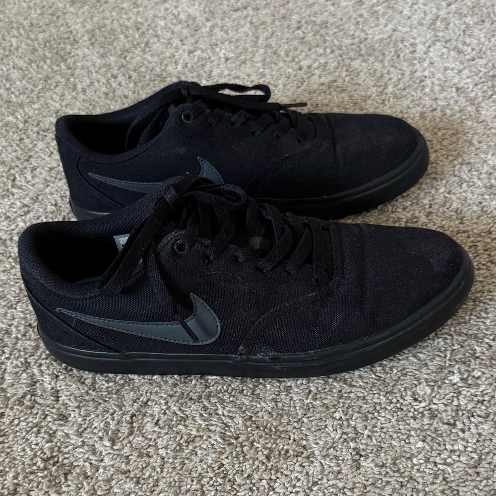 NIKE MENS SB CHECK SOLARSOFT SNEAKER - BLACK sneakers shoes size 8.5 - Picture 2 of 16
